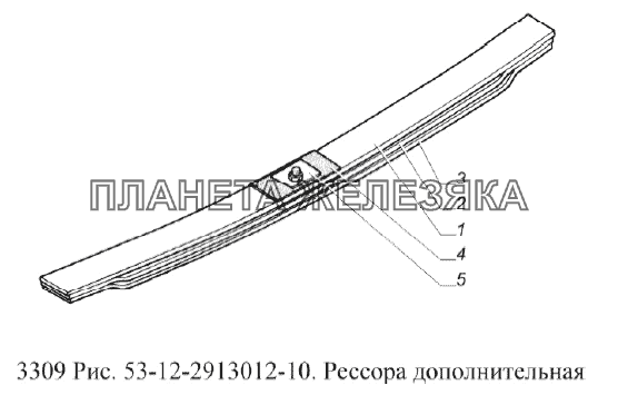 Рессора дополнительная ГАЗ-3309 (Евро 2)